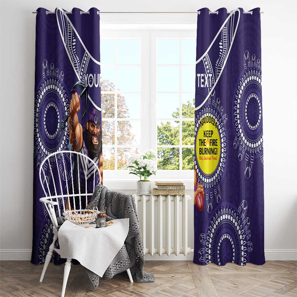 Custom AFL Dockers NAIDOC Week Window Curtain Keep The Fire Burning Indigenous Art