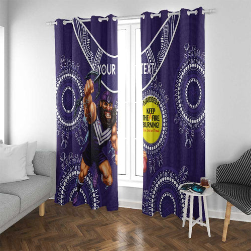Custom AFL Dockers NAIDOC Week Window Curtain Keep The Fire Burning Indigenous Art