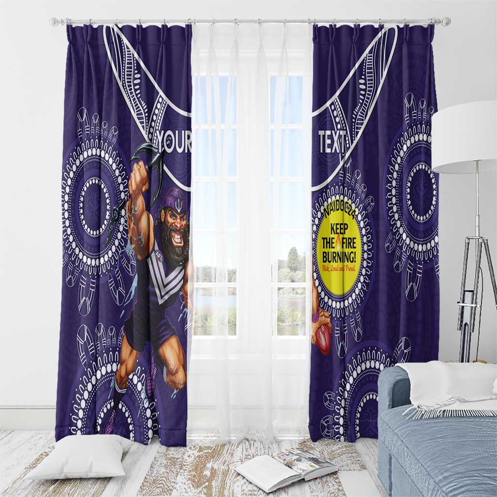 Custom AFL Dockers NAIDOC Week Window Curtain Keep The Fire Burning Indigenous Art