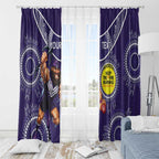 Custom AFL Dockers NAIDOC Week Window Curtain Keep The Fire Burning Indigenous Art