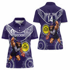 Custom AFL Dockers NAIDOC Week Women Polo Shirt Keep The Fire Burning Indigenous Art