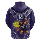 Custom AFL Dockers NAIDOC Week Zip Hoodie Keep The Fire Burning Indigenous Art