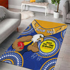 Custom AFL Eagles  NAIDOC Week Area Rug Keep The Fire Burning Indigenous Art
