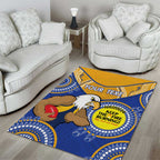 Custom AFL Eagles  NAIDOC Week Area Rug Keep The Fire Burning Indigenous Art