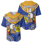 Custom AFL Eagles  NAIDOC Week Baseball Jersey Keep The Fire Burning Indigenous Art