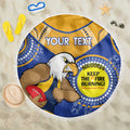 Custom AFL Eagles  NAIDOC Week Beach Blanket Keep The Fire Burning Indigenous Art