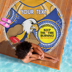 Custom AFL Eagles  NAIDOC Week Beach Blanket Keep The Fire Burning Indigenous Art