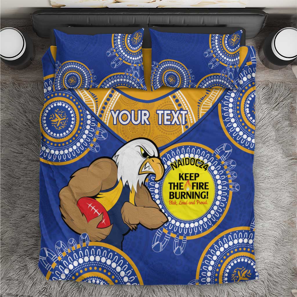 Custom AFL Eagles  NAIDOC Week Bedding Set Keep The Fire Burning Indigenous Art