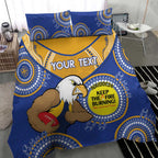 Custom AFL Eagles  NAIDOC Week Bedding Set Keep The Fire Burning Indigenous Art