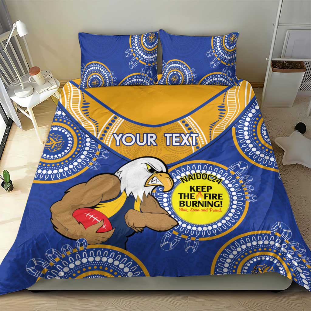 Custom AFL Eagles  NAIDOC Week Bedding Set Keep The Fire Burning Indigenous Art