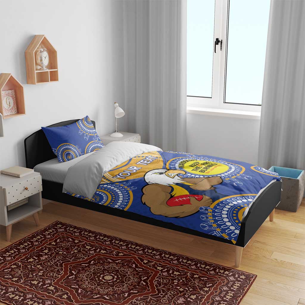 Custom AFL Eagles  NAIDOC Week Bedding Set Keep The Fire Burning Indigenous Art