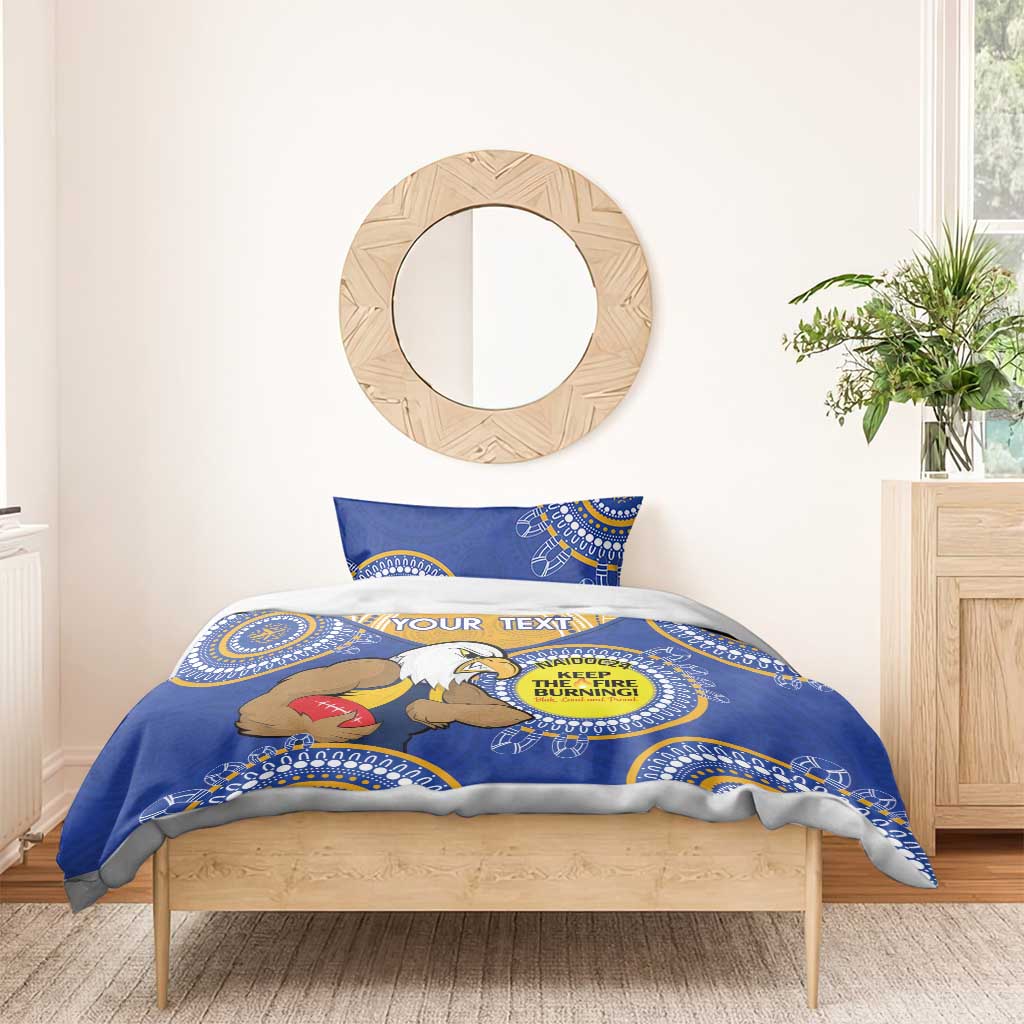 Custom AFL Eagles  NAIDOC Week Bedding Set Keep The Fire Burning Indigenous Art