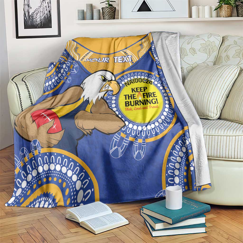 Custom AFL Eagles  NAIDOC Week Blanket Keep The Fire Burning Indigenous Art