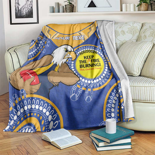Custom AFL Eagles  NAIDOC Week Blanket Keep The Fire Burning Indigenous Art