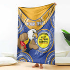 Custom AFL Eagles  NAIDOC Week Blanket Keep The Fire Burning Indigenous Art