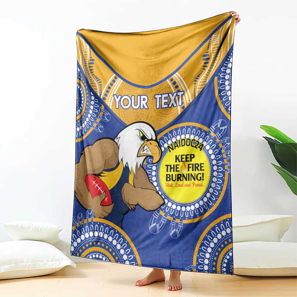Custom AFL Eagles  NAIDOC Week Blanket Keep The Fire Burning Indigenous Art