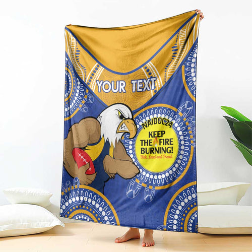 Custom AFL Eagles  NAIDOC Week Blanket Keep The Fire Burning Indigenous Art