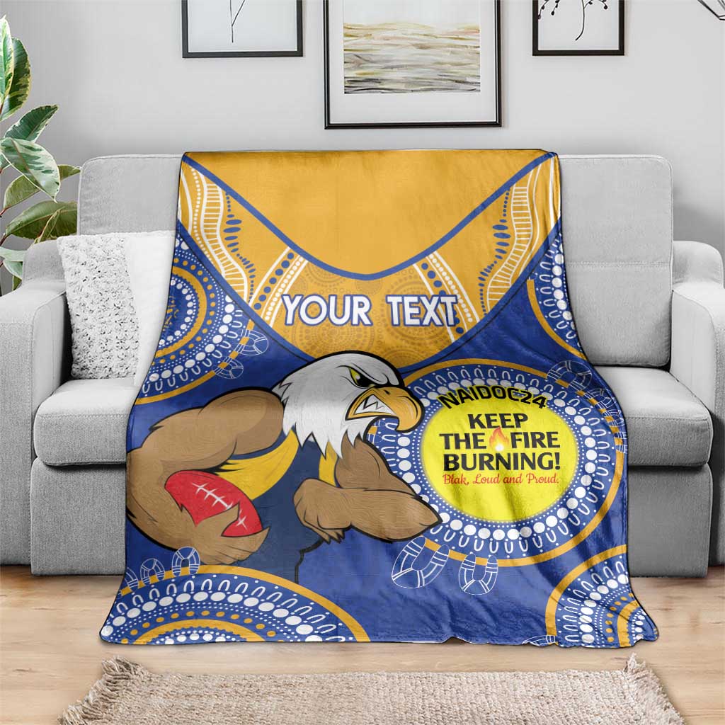 Custom AFL Eagles  NAIDOC Week Blanket Keep The Fire Burning Indigenous Art