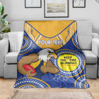Custom AFL Eagles  NAIDOC Week Blanket Keep The Fire Burning Indigenous Art