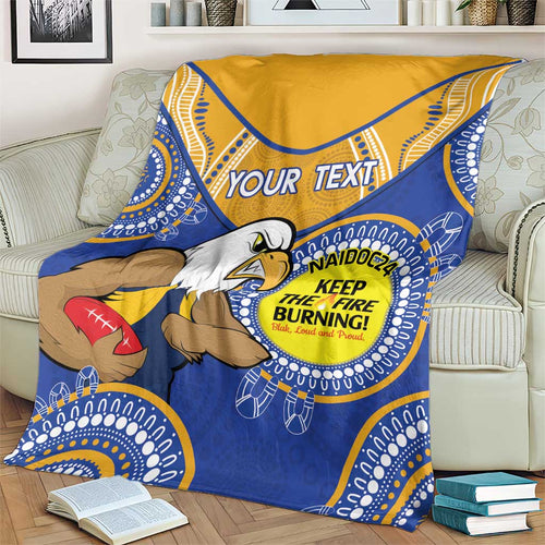 Custom AFL Eagles  NAIDOC Week Blanket Keep The Fire Burning Indigenous Art