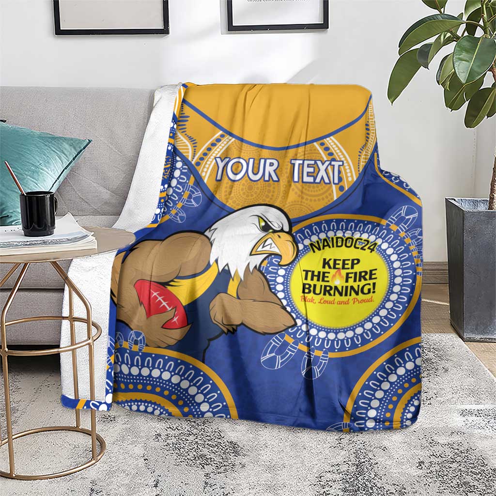 Custom AFL Eagles  NAIDOC Week Blanket Keep The Fire Burning Indigenous Art