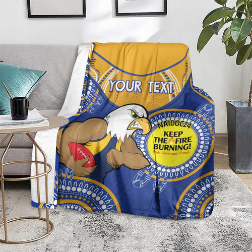 Custom AFL Eagles  NAIDOC Week Blanket Keep The Fire Burning Indigenous Art
