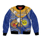 Custom AFL Eagles  NAIDOC Week Bomber Jacket Keep The Fire Burning Indigenous Art