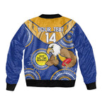 Custom AFL Eagles  NAIDOC Week Bomber Jacket Keep The Fire Burning Indigenous Art