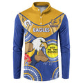 Custom AFL Eagles  NAIDOC Week Button Sweatshirt Keep The Fire Burning Indigenous Art