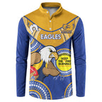 Custom AFL Eagles  NAIDOC Week Button Sweatshirt Keep The Fire Burning Indigenous Art