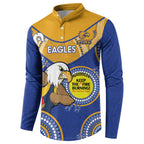 Custom AFL Eagles  NAIDOC Week Button Sweatshirt Keep The Fire Burning Indigenous Art