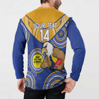 Custom AFL Eagles  NAIDOC Week Button Sweatshirt Keep The Fire Burning Indigenous Art