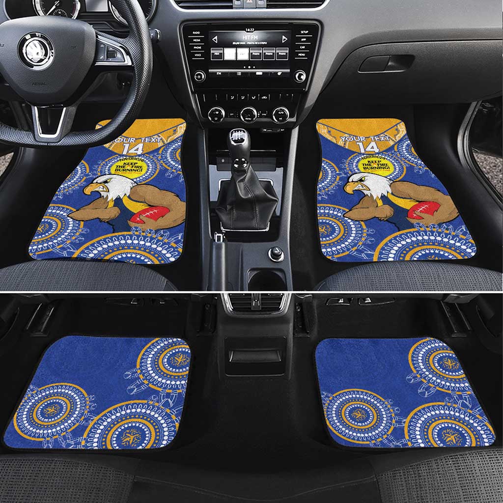 Custom AFL Eagles  NAIDOC Week Car Mats Keep The Fire Burning Indigenous Art
