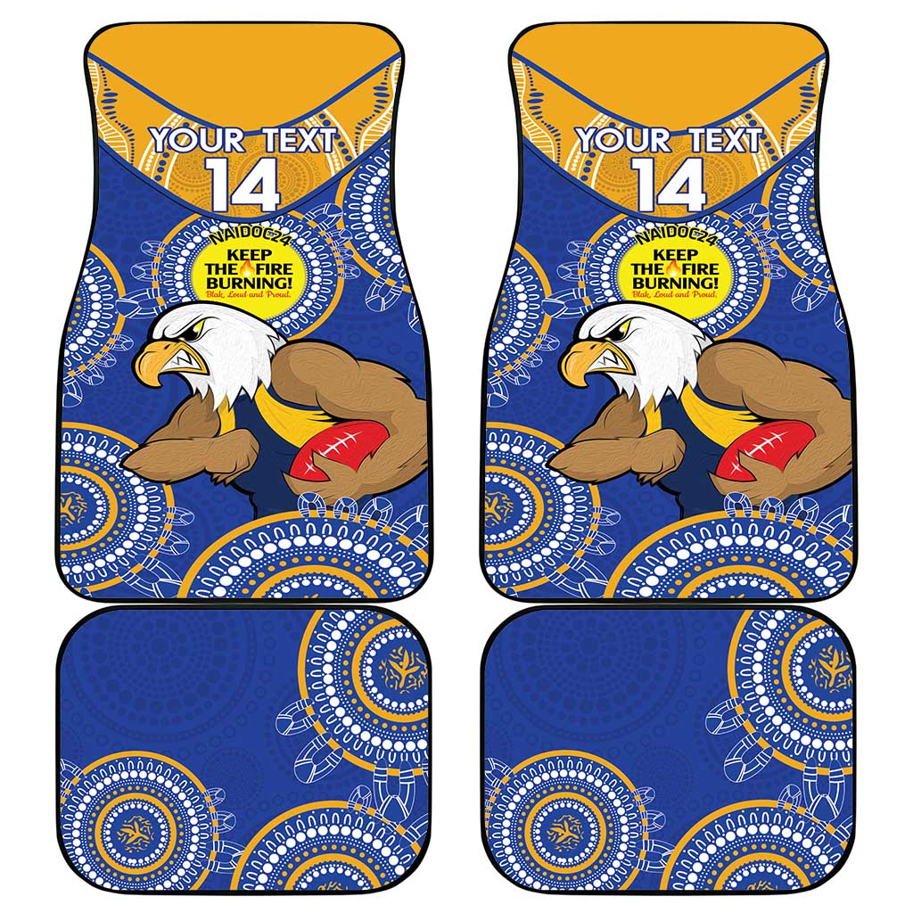 Custom AFL Eagles  NAIDOC Week Car Mats Keep The Fire Burning Indigenous Art