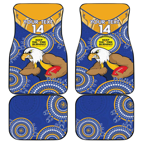 Custom AFL Eagles  NAIDOC Week Car Mats Keep The Fire Burning Indigenous Art