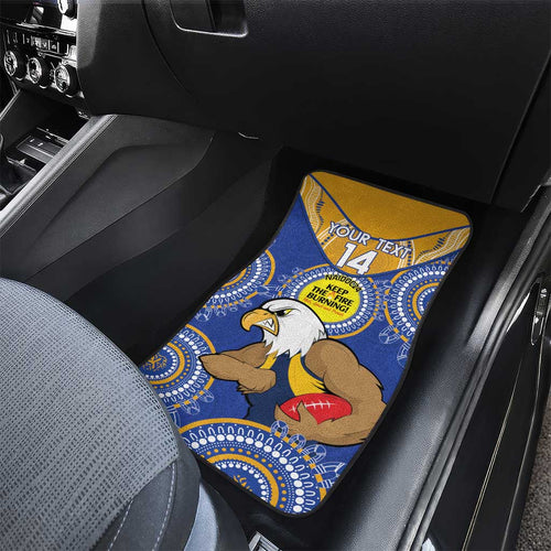 Custom AFL Eagles  NAIDOC Week Car Mats Keep The Fire Burning Indigenous Art