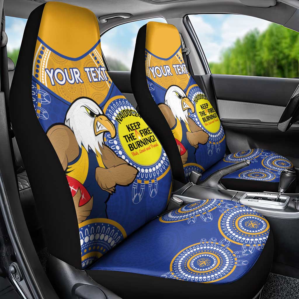 Custom AFL Eagles  NAIDOC Week Car Seat Cover Keep The Fire Burning Indigenous Art