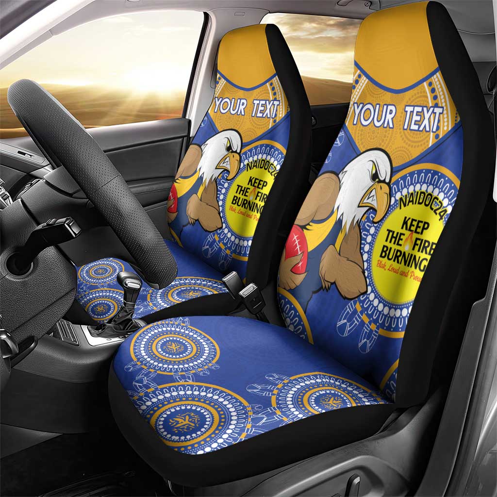 Custom AFL Eagles  NAIDOC Week Car Seat Cover Keep The Fire Burning Indigenous Art