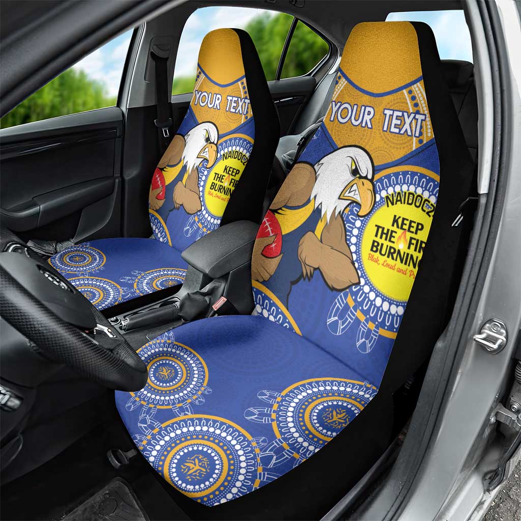 Custom AFL Eagles  NAIDOC Week Car Seat Cover Keep The Fire Burning Indigenous Art