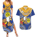 Custom AFL Eagles  NAIDOC Week Couples Matching Summer Maxi Dress and Hawaiian Shirt Keep The Fire Burning Indigenous Art