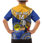 Custom AFL Eagles  NAIDOC Week Family Matching Mermaid Dress and Hawaiian Shirt Keep The Fire Burning Indigenous Art