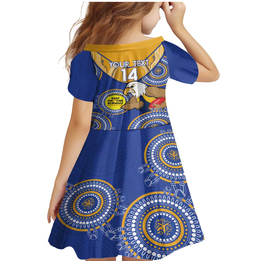 Custom AFL Eagles  NAIDOC Week Family Matching Mermaid Dress and Hawaiian Shirt Keep The Fire Burning Indigenous Art