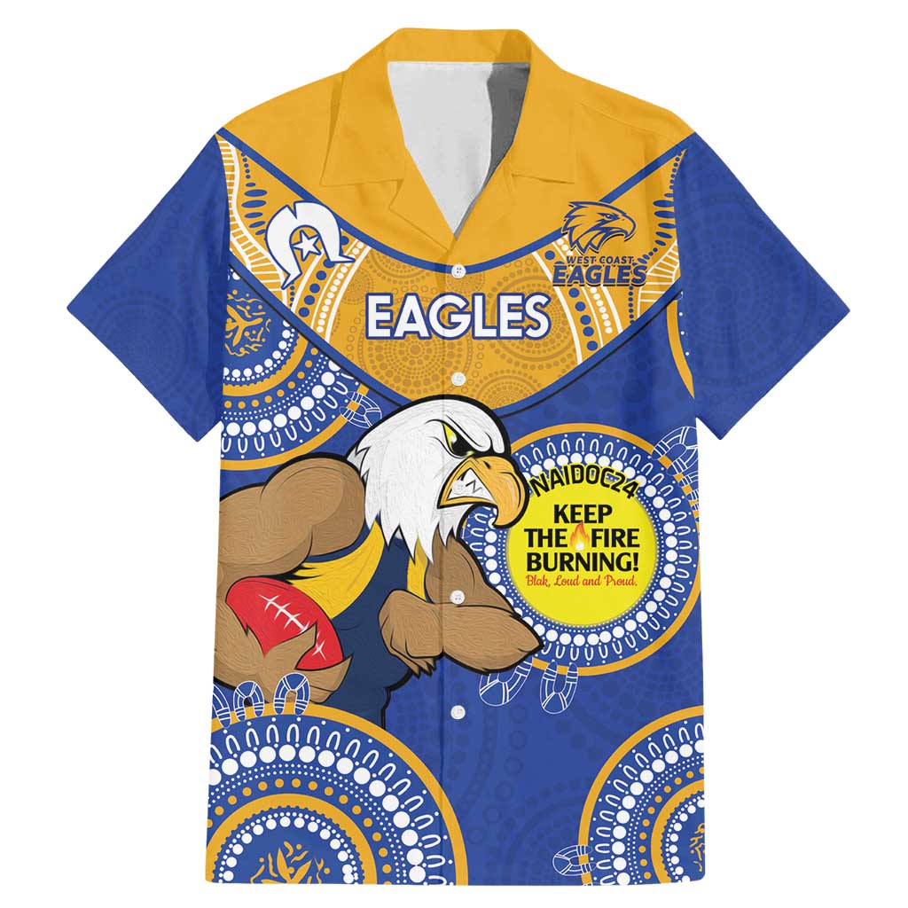Custom AFL Eagles  NAIDOC Week Family Matching Mermaid Dress and Hawaiian Shirt Keep The Fire Burning Indigenous Art