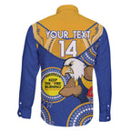 Custom AFL Eagles  NAIDOC Week Family Matching Off Shoulder Maxi Dress and Hawaiian Shirt Keep The Fire Burning Indigenous Art