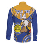 Custom AFL Eagles  NAIDOC Week Family Matching Short Sleeve Bodycon Dress and Hawaiian Shirt Keep The Fire Burning Indigenous Art