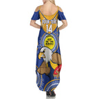 Custom AFL Eagles  NAIDOC Week Family Matching Summer Maxi Dress and Hawaiian Shirt Keep The Fire Burning Indigenous Art