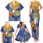Custom AFL Eagles  NAIDOC Week Family Matching Tank Maxi Dress and Hawaiian Shirt Keep The Fire Burning Indigenous Art