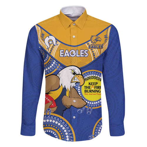 Custom AFL Eagles  NAIDOC Week Family Matching Tank Maxi Dress and Hawaiian Shirt Keep The Fire Burning Indigenous Art