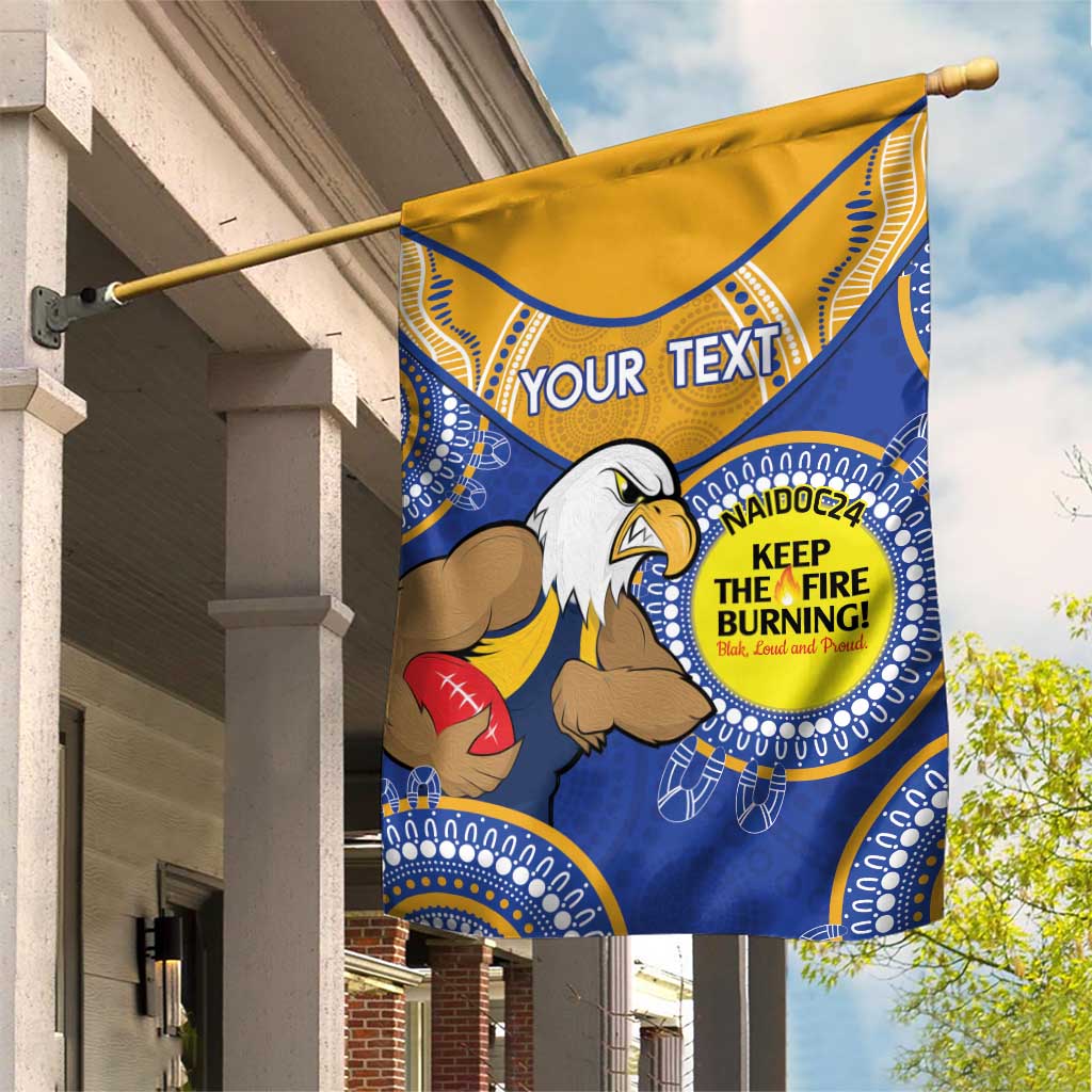 Custom AFL Eagles  NAIDOC Week Garden Flag Keep The Fire Burning Indigenous Art