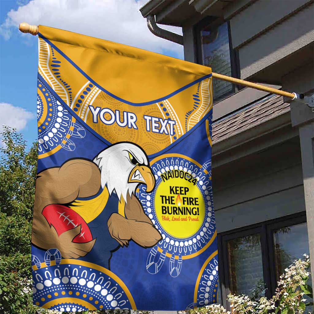 Custom AFL Eagles  NAIDOC Week Garden Flag Keep The Fire Burning Indigenous Art